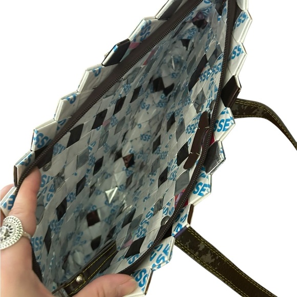 Nahui Ollin handmade recycled Candy Wrapper Handbag purse tote - Picture 7 of 13